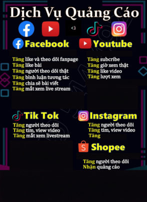 Tăng Like,Tăng theo dõi facebook,Tik Tok,youtube và instagram