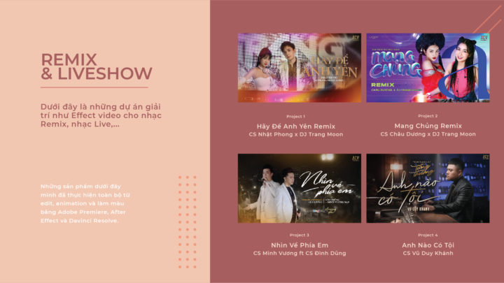Video Editor kiêm Colorist với kinh nghiệm 03 năm trong nghề