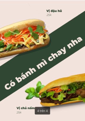 Thiết kế menu giá sinh viên